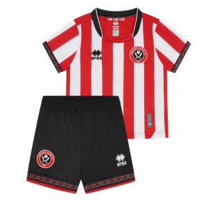 Fotbalové Dres Sheffield United Dětské Domácí Oblečení 2025-26 Krátký Rukáv (+ trenýrky)